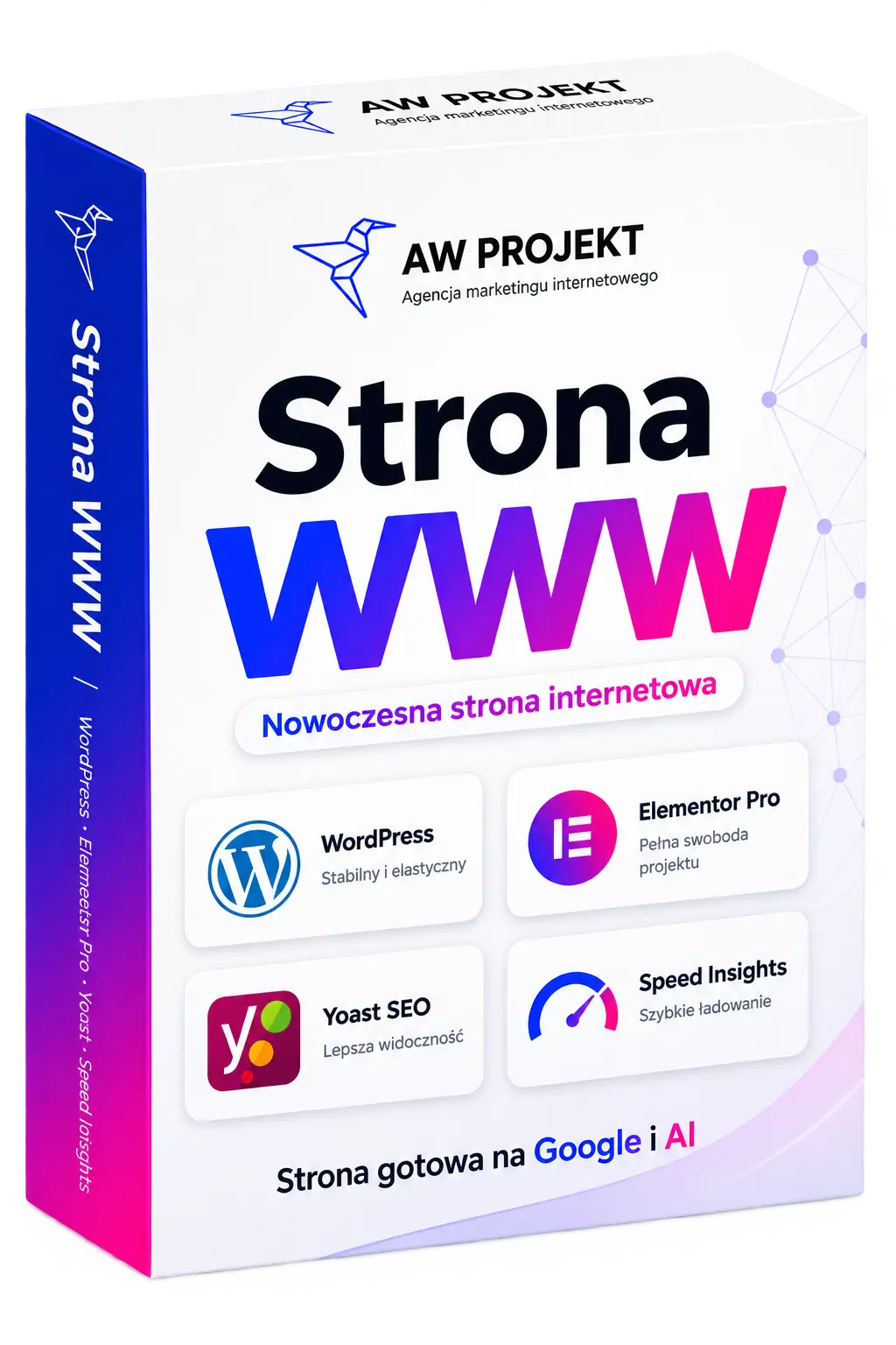 Pakiet tworzenia strony internetowej WordPress z Elementor Pro, Yoast SEO i optymalizacją szybkości pod Google i AI