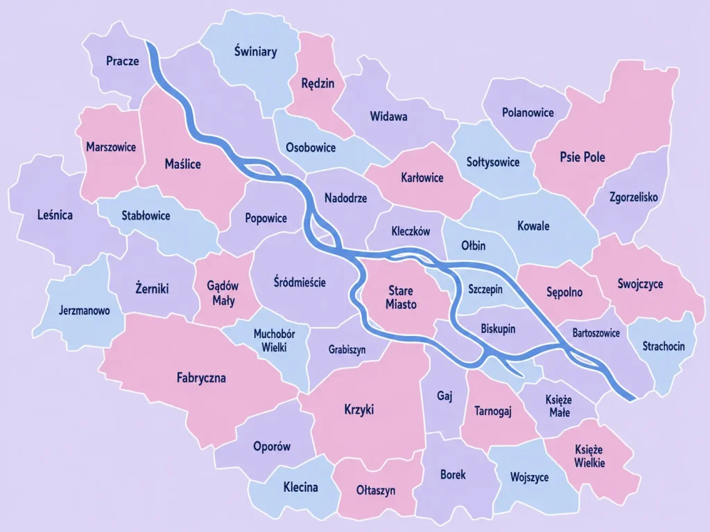 Pozycjonowanie stron internetowych - dzielnice Wrocławia
